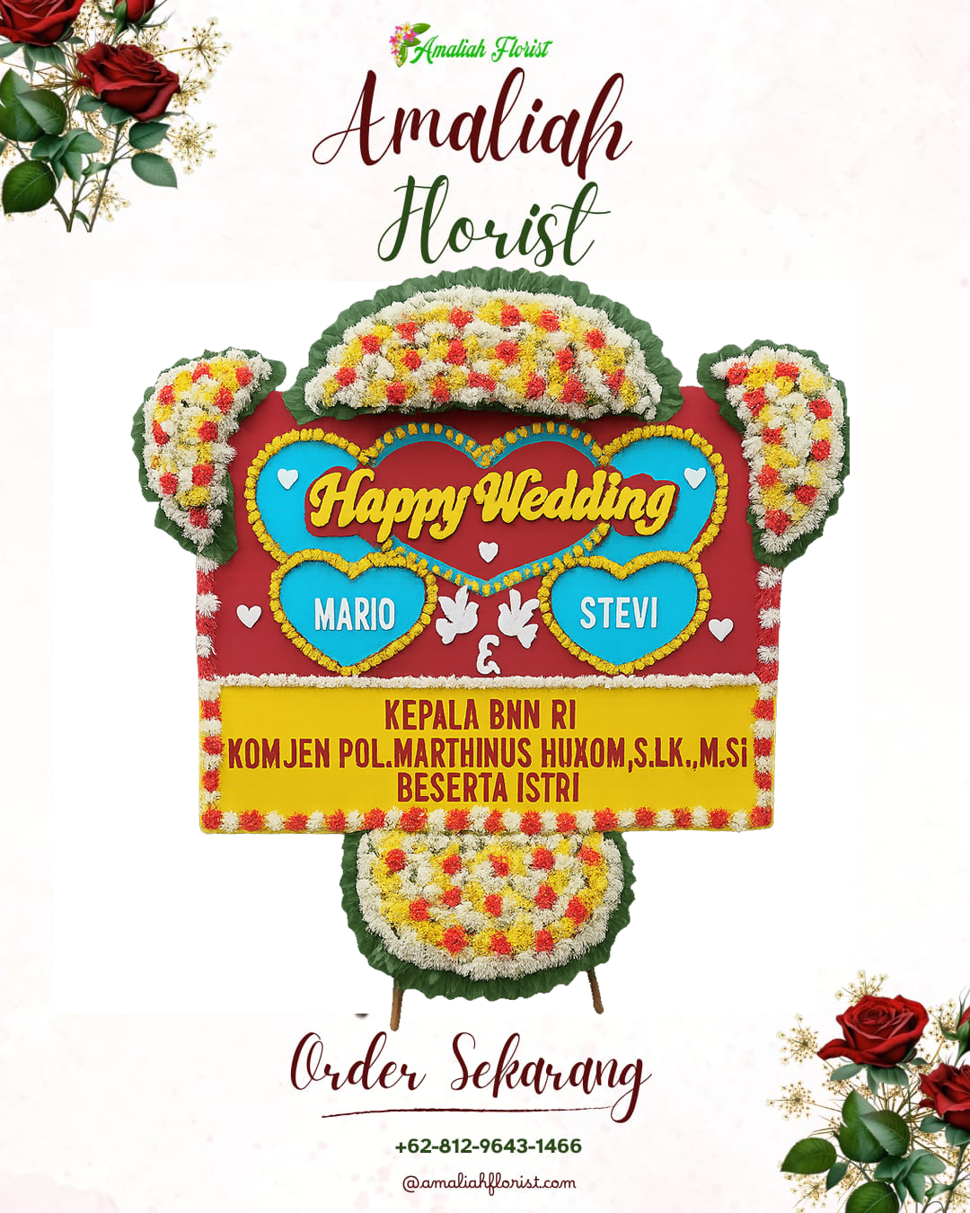 Papan Bunga Pernikahan Tanjunganom